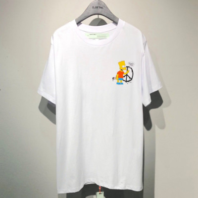 Off-white 2019 Mm/Wm Dondi White Graffity Crew - neck Cotton Short Sleeved Tshirt - 오프화이트 남자 그래피티 크루넥 코튼 반팔티 Off0070x.Size(xs - l).화이트