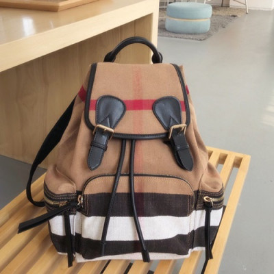 Burberry Canvas Back Pack , 33cm - 버버리 캔버스 남여공용 백팩 ,BURB0154,33cm,브라운