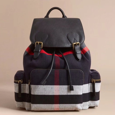 Burberry 2019 Canvas Back Pack , 42cm - 버버리 2019 캔버스 남여공용 백팩 ,BURB0156,42cm,네이비+블랙