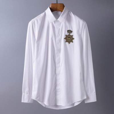 Dolce&Gabbana 2019 Mens Logo Slim Fit Cotton Tshirt - 돌체앤가바나 남성 로고 슬림핏 코튼 셔츠 Dol0202x.Size(m- xl).화이트