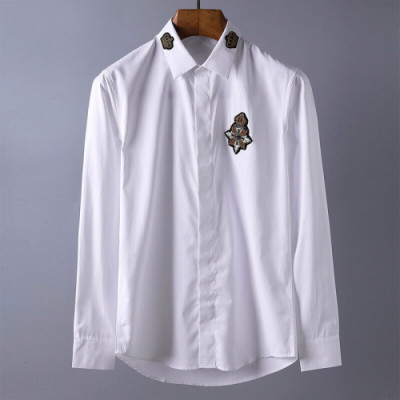 Dolce&Gabbana 2019 Mens Logo Slim Fit Cotton Tshirt - 돌체앤가바나 남성 로고 슬림핏 코튼 셔츠 Dol0203x.Size(m- xl).화이트