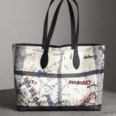 Burberry 2019 Reversible Tote Shoulder Shopper Bag, 54cm - 버버리 2019 리버서블 토트 숄더 쇼퍼백,BURB00242,54cm,화이트