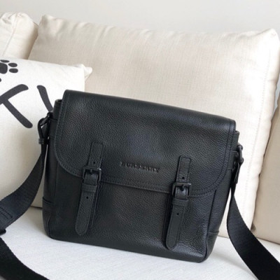 Burberry 2019 Leather Shoulder Bag ,30CM - 버버리 2019 레더 남성용 숄더백,BURB0257 ,30cm,블랙