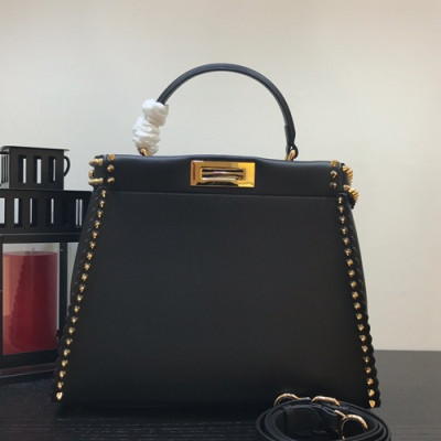 Fendi 2019 Peekaboo Tote Shoulder Bag ,33CM - 펜디 2019 피카부 토트 숄더백  FENB0094,33CM,블랙