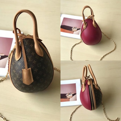 Louis Viutton 2019 Monogram Egg Chain Tote Shouder Bag ,20cm - 루이비통 2019 모노그램 에그 체인 토트 숄더백 M44587,LOUB1194,20cm,브라운+와인