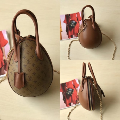 Louis Viutton 2019 Monogram Egg Chain Tote Shouder Bag ,20cm - 루이비통 2019 모노그램 에그 체인 토트 숄더백 M44587,LOUB1196,20cm,연브라운+브라운