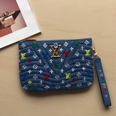 Louis Viutton 2019 Denim New Wave Zip Pochette Clutch Bag ,24cm - 루이비통 2019 데님 뉴웨이브 집 포쉐트 클러치백 M67538,LOUB1235 ,24cm