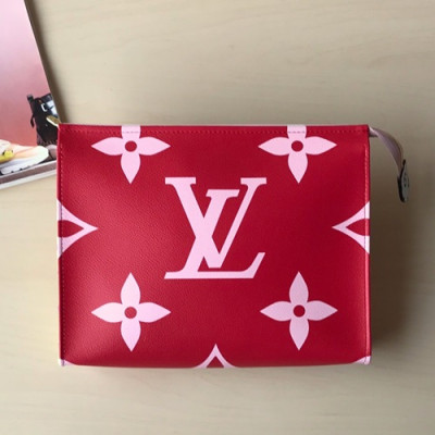 Louis Vuitton 2019 Women Clutch Bag,26cm - 루이비통 2019 여성용 클러치백 M47542,LOUB1248 ,26cm,레드+핑크