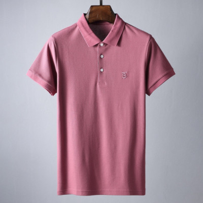 Burberry 2019 Mens Classic Logo Polo Cotton Short Sleeved Tshirt - 버버리 남성 클래식 로고 폴로 코튼 반팔티 Bur0752x.Size(m - 3xl).3컬러(블랙/소라/핑크)