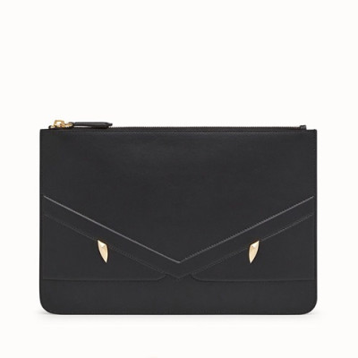 Fendi 2019 Leather Bag Bugs Clutch Bag ,29.5CM - 펜디 2019 레더 남여공용 백버그 클러치백 FENB0237,29.5CM,블랙