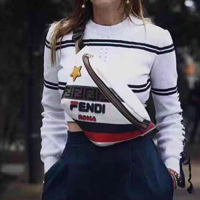 Fendi 2019 Leather Hip Sack ,37CM - 펜디 2019 레더 남여공용 힙색  FENB0271,37CM,화이트