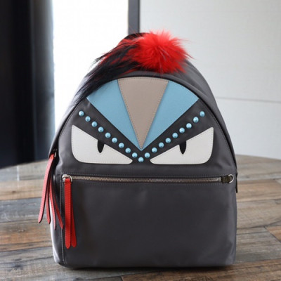 Fendi 2019 Nylon Bag Bugs Back Pack ,38CM - 펜디 2019 나일론 남여공용 백버그 백팩  FENB0296,38CM,다크그레이