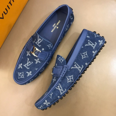 Louis Vuitton 2019 Mens Initial Metal Logo Denim Loafer  - 루이비통 남성 이니셜 메탈 로고 데님 로퍼 Lou01032x.Size(240 - 275).블루