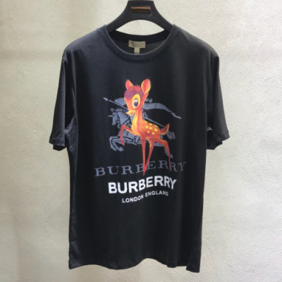 [특가템]Burberry 2019 Couple Classic Printing Logo Cotton Short Sleeved Tshirt - 버버리 커플 클래식 프린팅 로고 코튼 반팔티 Bur0753x.Size(xs - l).블랙