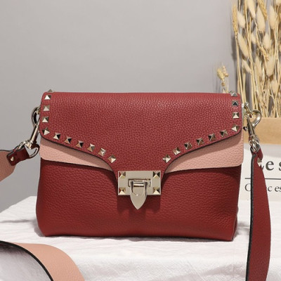 Valentino 2019 Leather Shoudler Bag,23CM - 발렌티노 2019 여성용 레더 숄더백 ,VTB0503,23CM,레드