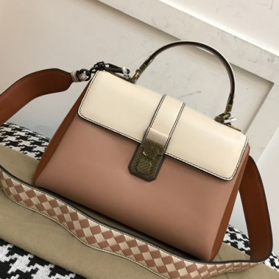 Bottega Veneta 2019 Tote Shoulder Bag,20/25cm - 보테가 베네타 2019 토트 숄더백, 9929,BVB0156,20/25cm,핑크+화이트