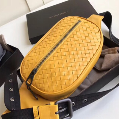 Bottega Veneta 2019 Leather  Hip Sack,25cm - 보테가 베네타 2019 레더 남여공용 힙색 520452,BVB0176,25cm,옐로우