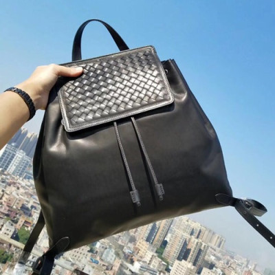 Bottega Veneta 2019 Leather Back Pack,36cm - 보테가 베네타 2019 레더 여성용 백팩 407093,BVB0184,36cm,블랙