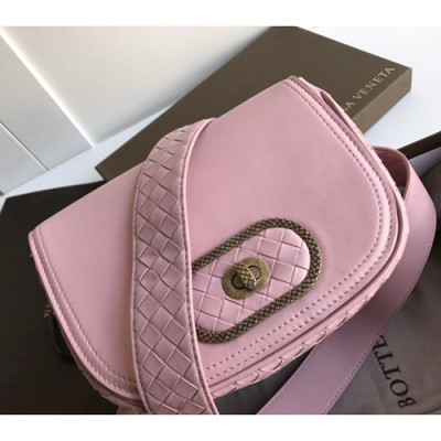 Bottega Veneta 2019 Leather Shoulder Bag,21cm - 보테가 베네타 2019 레더 여성용 숄더백,1159,BVB0201,21cm,핑크