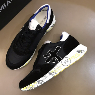 Premiata 2019 Mens Initial Logo Cajual Suede Sneakers  - 프리미아타 남성 이니셜 로고 캐쥬얼 스웨이드 스니커즈 Prem002x.Size(240 - 275).블랙