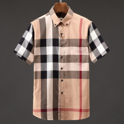 [클래식]Burberry 2019 Mens London Check Cotton Short Sleeved Tshirt - 버버리 남성 런던 체크 코튼 반팔티셔츠 Bur0701x.Size(m - 2xl).베이지