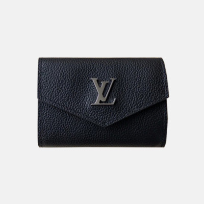 Louis Vuitton 2019 Lock Mini Wallet M63921 - 루이비통 여성용 락미니 월릿 반지갑 LOUW0074.Size(10cm).블랙