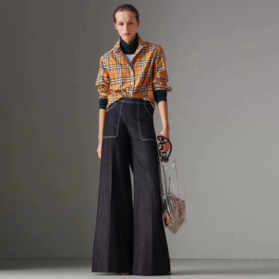 Burberry 2019 Womens Vintage Check Cotton Tshirt - 버버리 여성 빈지티 체크 코튼 티셔츠 Bur0365x.Size(S - 2XL).브라운