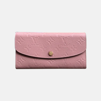 Louis Vuitton 2019 Ladies Monogram Emilie Wallet M64084 - 루이비통 모노그램 에밀리 월릿 장지갑 LOUW0076.Size(19cm).핑크