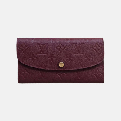 Louis Vuitton 2019 Ladies Monogram Emilie Wallet M64084 - 루이비통 모노그램 에밀리 월릿 장지갑 LOUW0078.Size(19cm).와인