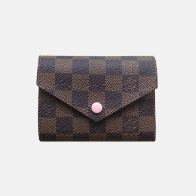 Louis Vuitton 2019 Ladies Damier Victorine Wallet M41938 - 루이비통 다미에 빅토린 월릿 반지갑  LOUW0090.Size(12CM),연핑크핀