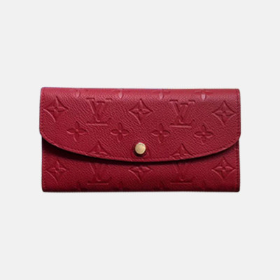 Louis Vuitton 2019 Ladies Monogram Emilie Wallet M64084 - 루이비통 모노그램 에밀리 월릿 장지갑 LOUW0093.Size(19cm).레드