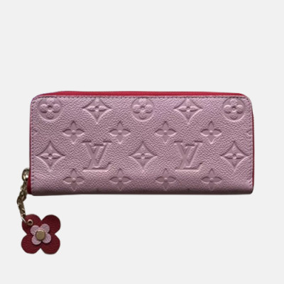 Louis Vuitton 2019 Ladies Monogram Clemence Zippy Wallet M63920 -  루이비통 모노그램 클레망스 지피 월릿 장지갑 LOUW0100.Size(20CM).핑크