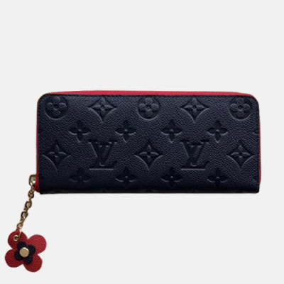 Louis Vuitton 2019 Ladies Monogram Clemence Zippy Wallet M63920 -  루이비통 모노그램 클레망스 지피 월릿 장지갑 LOUW0101.Size(20CM).네이비