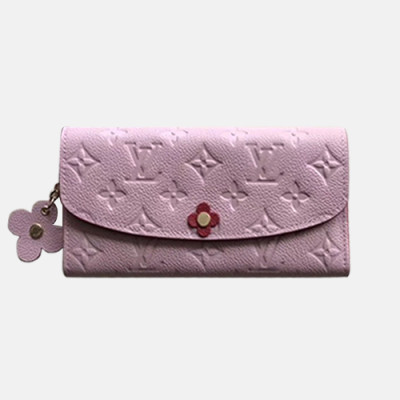 Louis Vuitton 2019 Ladies Monogram Emilie Wallet M63918 -  루이비통 모노그램 에밀리 월릿 장지갑 LOUW0102.Size(19CM).핑크