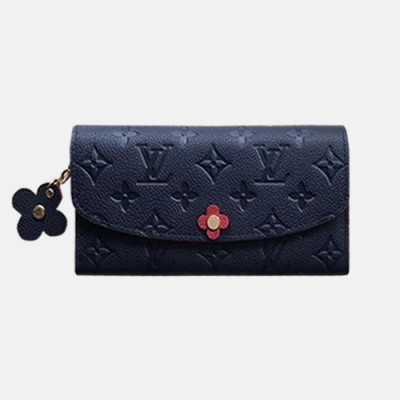 Louis Vuitton 2019 Ladies Monogram Emilie Wallet M63918 -  루이비통 모노그램 에밀리 월릿 장지갑 LOUW0103.Size(19CM).네이비