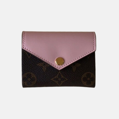 Louis Vuitton 2019 Ladies Zoe Wallet M62932 - 루이비통 여성용 조에 월릿 반지갑 LOUW0126.Size(9.5cm).핑크+브라운