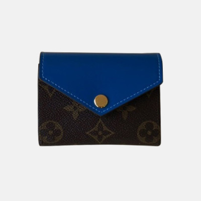 Louis Vuitton 2019 Ladies Zoe Wallet M62932 - 루이비통 여성용 조에 월릿 반지갑 LOUW0127.Size(9.5cm).블루+브라운