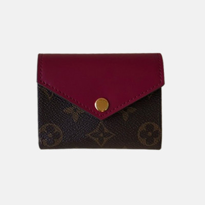 Louis Vuitton 2019 Ladies Zoe Wallet M62932 - 루이비통 여성용 조에 월릿 반지갑 LOUW0128.Size(9.5cm).와인+브라운