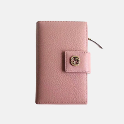 Gucci 2019 Leather Wallet  337023 - 구찌 여성용 레더 중지갑  GUW0015.Size(14cm).핑크