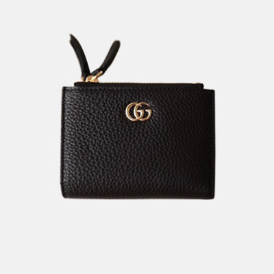 Gucci 2019 Marmont Leather Wallet  474747 - 구찌 마몬트 여성용 레더 반지갑  GUW0018.Size(12cm).블랙