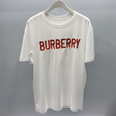 Burberry 2019 Mm/Wm Classic Logo Cotton Short Sleeved Tshirt - 버버리 남자 클래식 로고 코튼 반팔티 Bur0784x.Size(s - xl).화이트