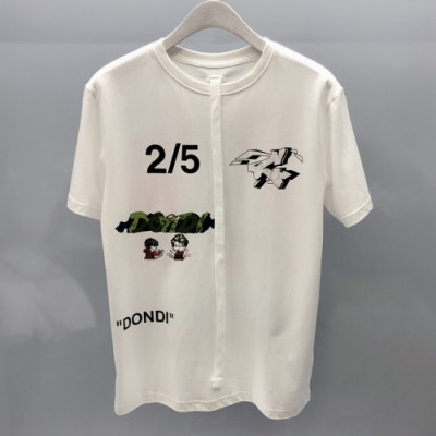 Off-white 2019 Mens Printing Logo Crew - neck Cotton Short Sleeved Tshirt - 오프화이트 남성 프린팅 로고 크루넥 코튼 반팔티 Off0081x.Size(s - 2xl).화이트