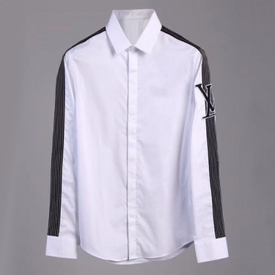 Louis vuitton 2019 Mens Stripe Logo Cotton Tshirt - 루이비통 남성 스트라이프 로고 코튼 셔츠 Lou01069x.Size(m - 3xl).화이트