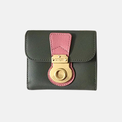 Burberry 2019 Trench Leather Wallet - 버버리 여성용 트렌치 레더 지갑 BURW0056.Size(11CM).카키