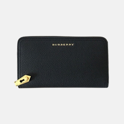 Burberry 2019 Leather Milton Zip Round Wallet - 버버리 여성용 레더 밀턴 지퍼 라운드 장지갑 BURW0073.Size(19.5CM).블랙