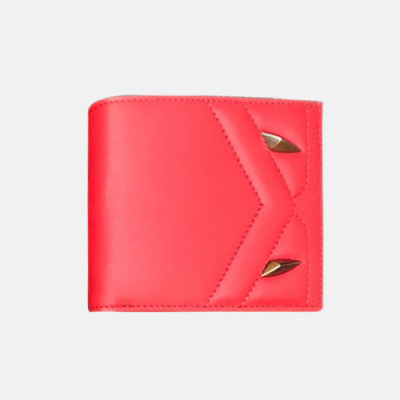 Fendi 2019 Bag Bugs Leather Wallet - 펜디 남여공용 백 버그 레더 반지갑 FENW0012.Size(11.5cm).레드