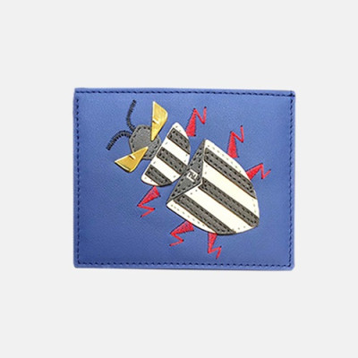 Fendi 2019 Leather Card Purse - 펜디 남여공용 레더 카드 퍼스 FENW0064.Size(10.5cm).블루