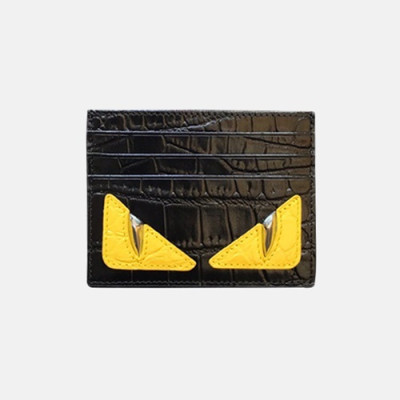 Fendi 2019 Leather Card Purse - 펜디 남여공용 레더 카드 퍼스 FENW0068.Size(10.5cm).블랙