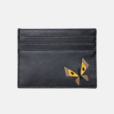 Fendi 2019 Leather Card Purse - 펜디 남여공용 레더 카드 퍼스 FENW0072.Size(10.5cm).블랙
