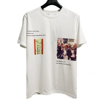 [판매특가]Burberry 2019 Mm/Wm Classic Logo Cotton Short Sleeved Tshirt - 버버리 남자 클래식 로고 코튼 반팔티 Bur0795x.Size(xs - l).화이트